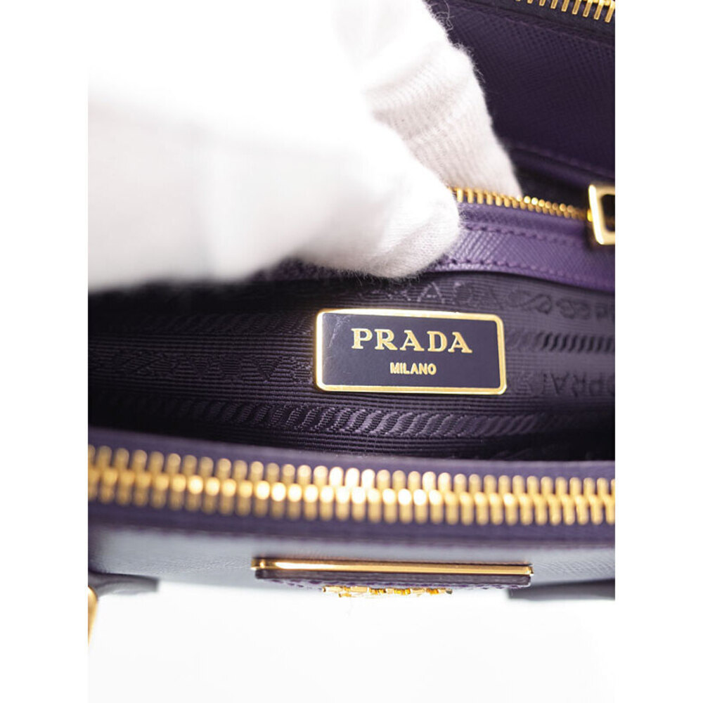 PRADA Galleria Saffiano Leather Shoulder Bag Handbag Bag - Picture 4 of 9